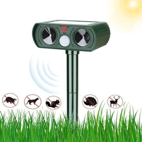 Repulsif Chat Exterieur Repulsif Chat Ultrason, Repulsif Chien, Répulsif Chat, Anti Taupe, Repulsif Chien Exterieur pour Chats, Chiens, Ratons Laveurs, Taupes, Souris, Oiseaux, Visons (1/5)