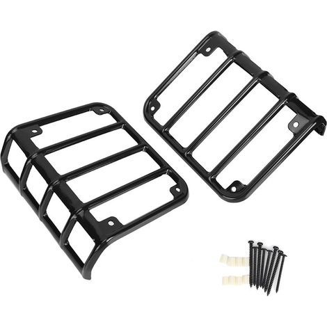 Paar Rücklichtschutzabdeckungen für Jeep Wrangler JK (2007–2017), schwarz (1/5)