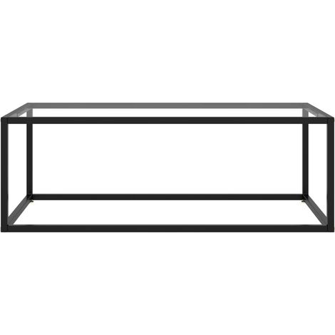 Maison Exclusive - Tavolino da Salotto Nero con Vetro Temperato 100x50x35 cm (1/5)