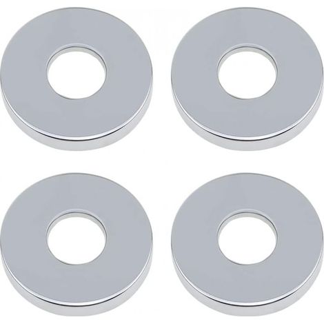 Aiperq – Rosace robinet mitigeur douche 4 pièces – Acier inoxydable chromé – Diamètre extérieur 70 mm – Pour cuisines et salles de bain (1/5)