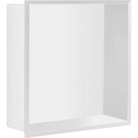 GEDY 24910200000 GUEST Hornacina 30 cm empotrada pared-ducha cuadrado blaco mate - ref: 24910200000 (1/2)