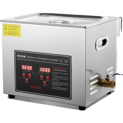 Nettoyeur Ultrasonique, Acier Inoxydable, Capacité de 2,75L, 10L (1/2)