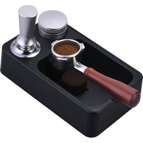 Postazione per espresso, supporto pressino per filtro caffè, supporto per portafiltro, contenitore per fondi di caffè, organizer per postazione espresso
