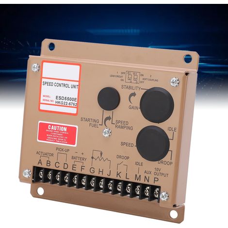 ESD5500E Drehzahlregler, elektronischer Drehzahlregler, Leerlaufregler mit Sanftanlauf, hochwertiges Zubehör für Dieselgeneratoren, 12 V/24 V DC (1/5)