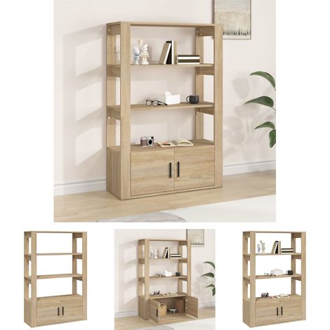 Beistelltisch - vidaXL Sideboard Sonoma-Eiche 80x30x119,5 cm Holzwerkstoff - Stauraum (1/5)