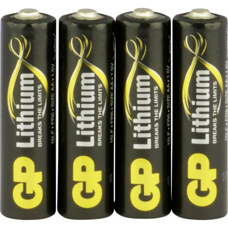 gp-batteries 07015LF-C Batterie al litio nere AA