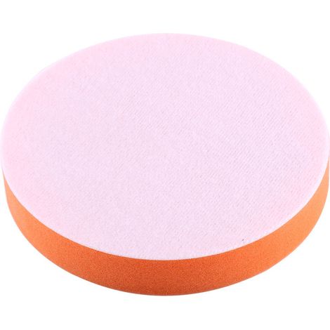 Kit de 10 almohadillas de cera y esponja de pulido de 150 mm (6") para pulidora de coches, color naranja. (1/3)