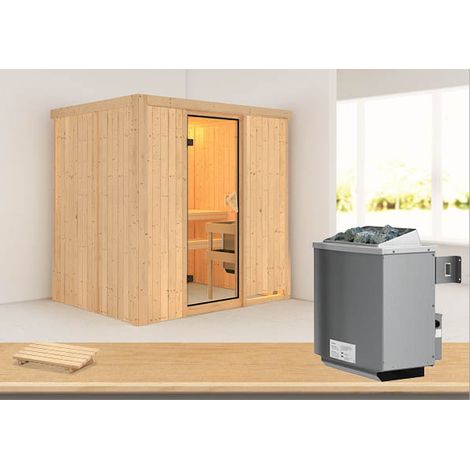 Bodin Front,9KW integr. Strg bronzierte Ganzglastür