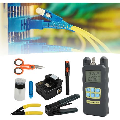 Le kit d'outils de réparation de fibres optiques comprend un wattmètre optique DXP-20B. (1/5)