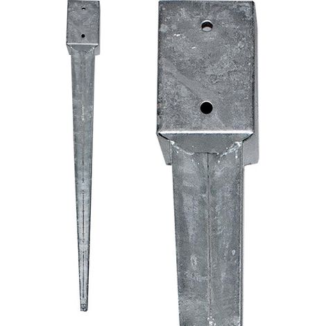 Einschlaghülsen Bodenhülse Bodenanker 750 - 900 mm Vierkant feuerverzinkt 91 x 91 mm / 900 mm