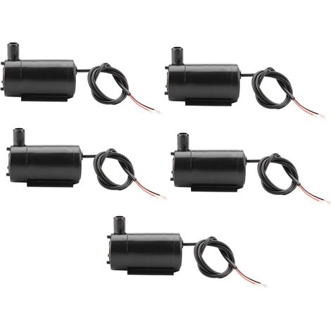 Lot de 5 mini pompes à eau submersibles 3-5 V CC pour aquarium, fontaine et bassin. (1/5)