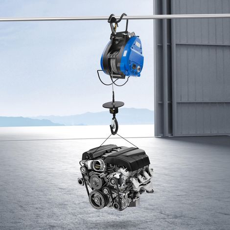 YISSALE-Elektrischer Kran mit einer Tragkraft von 551 Pfund, ausgestattet mit einer kabellosen Fernbedienung, Werkstattkran, elektrische Winde, Leistung 1500 Watt. (1/5)