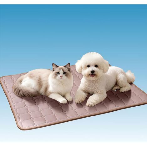 Tapis Rafraîchissant pour Chat,Fraicheur Chien,Refroidissant pour Chat Portable,Rafraichissante Chien Tapis Réfrigérant pour Animaux de Compagnie Lavable et Facile à Nettoyer (1/5)