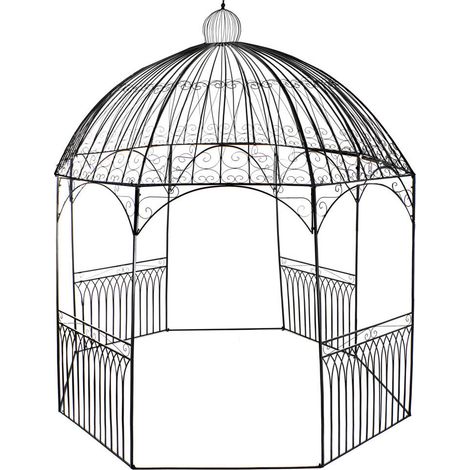 Pergola Hierro 304X304X332 Cenador Negro (1/4)