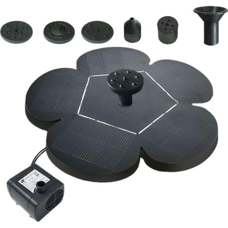Fontaine Solaire pour Bain D Oiseaux  Pompe de Fontaine à Énergie Solaire  Extérieure Silencieuse pour Jardin Bassin Terrasse Cour Extérieur