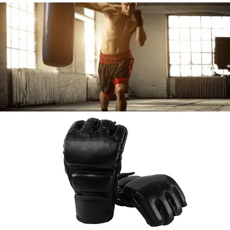 1 Paire de Gants de Combat Mi-Doigts Antichoc pour Boxe, Kickboxing, Arts Martiaux et Entraînement (1/5)