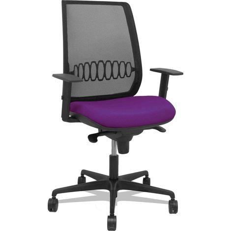 Silla Alares sincro malla negra bali morado brazo regulable (1/2)