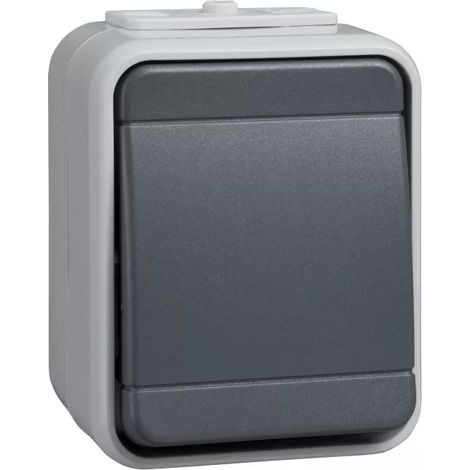 Elso Universaltaster 10A AquaTop Steckklemme licht/basaltgrau 442609 (1/2)