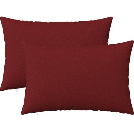 vidaXL Cushion with Pillow HEERLEN 2 pcs Wine Red Fabric (1/5)