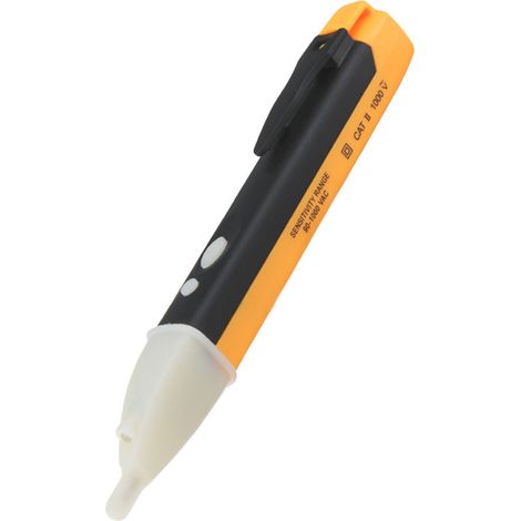 Testeur de tension sans contact, détecteur de voltmètre, 2 boutons, alarme sonore et lumineuse avec LED (1/5)
