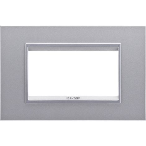 PLAQUE LUX 4P TITANE MONOCHROME GEWISS GW16204YT