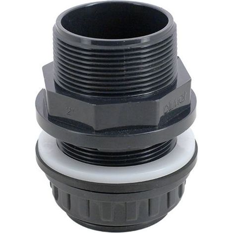 Raccord d'évacuation PVC 1/2'' – Traversée de paroi à visser – Pression maxi 10 bars – Pour chantiers humides