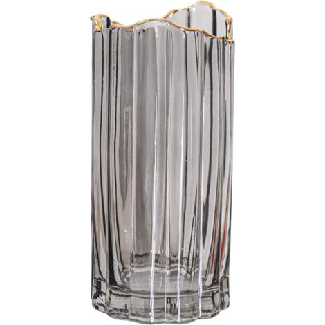 Vase en Verre Lourd Vase Transparent Vase cylindrique Décoration de Table (1/5)