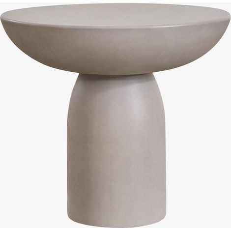 Sklum – Table d'appoint ronde en ciment Ø50 cm – Résistance ciment renforcé fibre de verre – Patins protecteurs pour sol – Design élégant