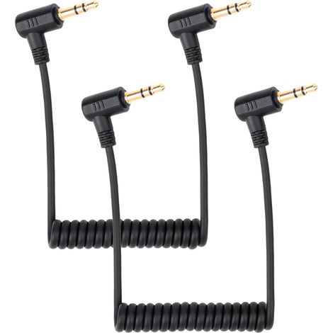 2pcs Câbles de Microphone 3,5 mm, Cordon Microphone pour Caméras Câble Microphone Compatible avec DJI Mic 2 et Rode Microphone Wireless Pro Câble Raccordement TRS 3,5 mm Spiralé Micro Audio (1/5)