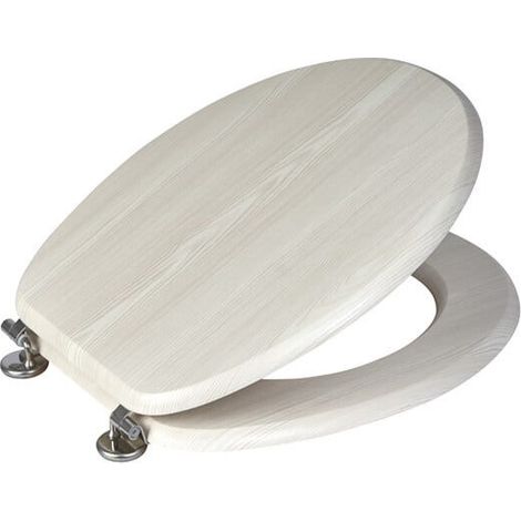 Showerdrape Oxford White Oak Toilet Seat (1/3)