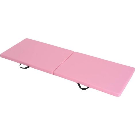 Tragbare, faltbare und komfortable Yoga-, Pilates- und Fitnessmatte, 180 x 60 x 5 cm (L x B x H), Kunstleder