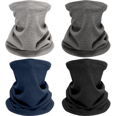 4 Pcs Cache Cou Homme & Femme, Élastique Tour De Cou (1/5)