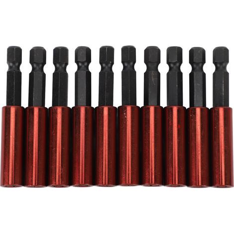 Embouts de tournevis longs, jeu de supports de forets à douille magnétique, tige d'extension hexagonale de 1/4 pouces, longueur de 60mm, 10 pièces (1/5)