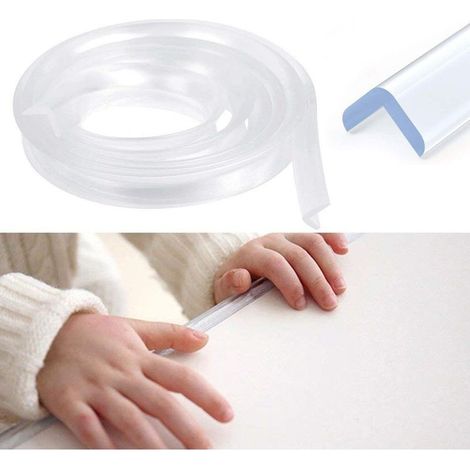 Protection des Bords de Meubles Transparent,6M Pré-adhésif Silicone Protection Meuble Bébé,Protecteur des Bords et Angles de Placard pour Sécurité Bébé (1/5)