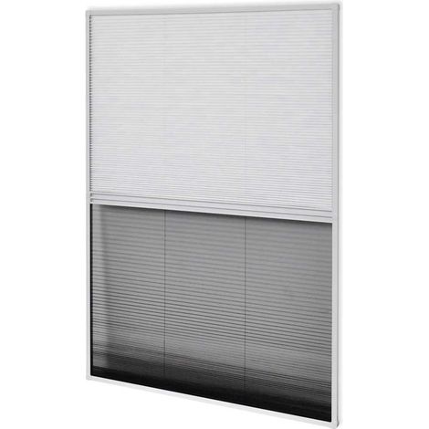 vidaXL Mosquitera plisada para ventanas aluminio 80x120cm con sombrilla (1/2)