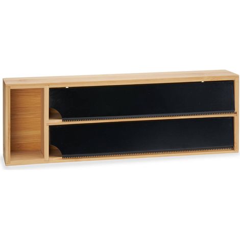 Distributeur de cuisine en bambou pour film alimentaire et papier d'aluminium, 13 x 40 x 7 cm (1/3)