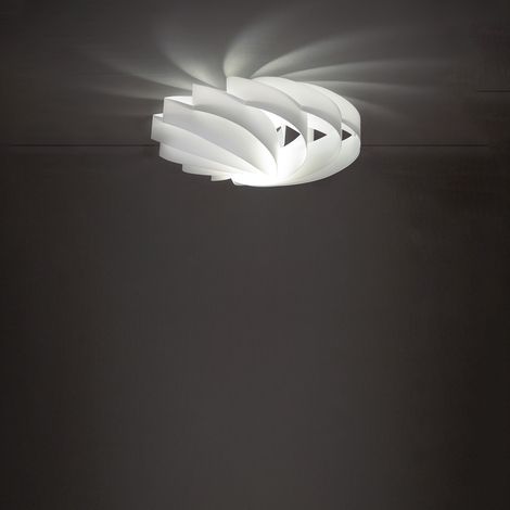 Plafoniera Moderna Flat Polilux ® Bianco 3 Luci E27