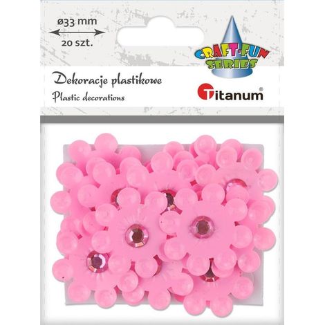 Selbstklebende Dekorationen, 3D-rosa Blüten, 20 Stück
