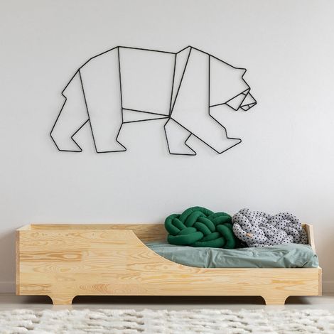 Cama 70x140 con somier Tonio Madera (1/4)