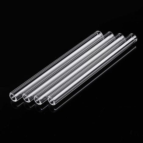 4 Pieces Thick Wall Borosilicate Glass Blowing Tube Laboratory 100mm Od 7mm 1.5mm (1/4)