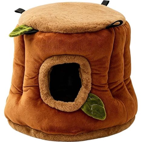 Lit Maison pour Hamsters Un habitat lavable en flanelle douce et chaude Maison Hamster en Dôme Grotte pour les Chinchilla Écureuil Gerbille Hérisson Lapin Repos Sommeil (1/5)