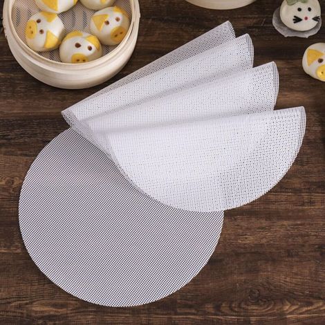 [NEVER USED] Pieces Round Silicone Dehydrator Sheets, Fruit Dryer Mesh Non-Stick Fruit Dehydrator Mat Reusable Steamer Mat Mesh Sheet for Fruit Dryer