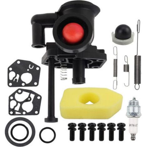 Carbu Kit Carburateur pour Débroussailleuse Briggs Stratton 499809 498809A 494406 avec Filtre à air , Membrane et Joints , Ressort de régulateur kit carburateur (1/4)