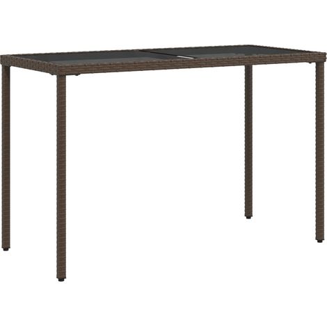 Maison Exclusive - Gartentisch mit Glasplatte Braun 115x54x74 cm