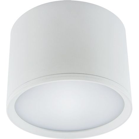 LED Deckenstrahler Aluminium rund D: 10 cm Aufputz Weiß 4100 K neutralweiß 580 lm
