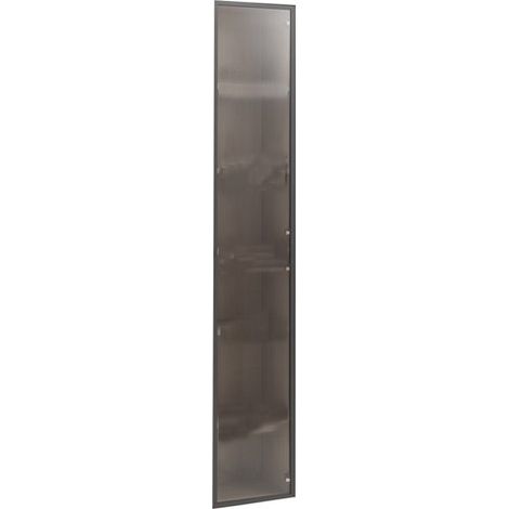 Composad Anta Davinci Alluminio e Vetro Nero 373x20x2096 mm