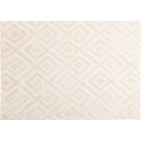 Tapis Shaggy Déco "Pia" 160x230cm Beige (1/5)