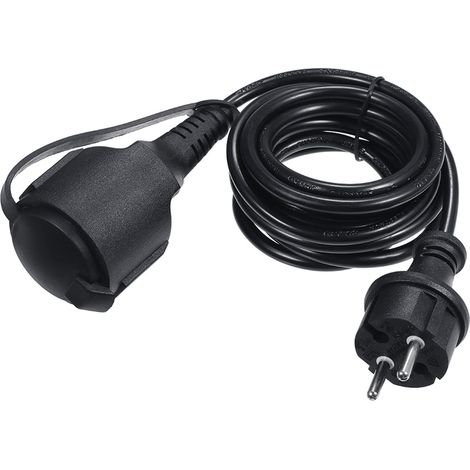 Rallonge électrique 3 mètres / 9.8 pieds IP65 étanche 85-265V 1400W max pour guirlande lumineuse (1/3)