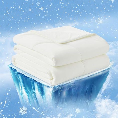 Couette rafraîchissante 220 x 240 cm – 90 % nylon et 10 % élasthanne – Rembourrage 100 % polyester – Température de refroidissement 37,4 ℉ (1/5)