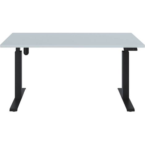 Bureau électrique réglable en hauteur Gris 138 x 68 cm (1/5)